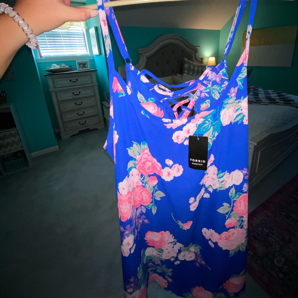 Plus Torrid Floral Spaghetti Strap Top
